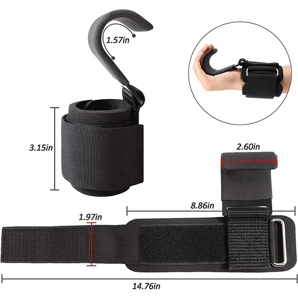 ProGrip Heavy-Duty Lifting Hooks with Wrist Support